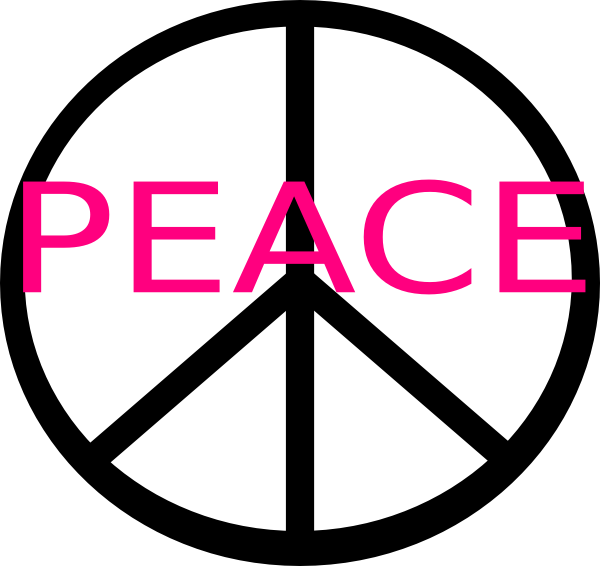Pink Peace Clip Art - vector clip art online, royalty ...