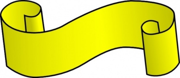 Yellow-scroll clip art | Download free Vector