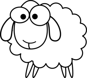 Outline Sheep clip art - vector clip art online, royalty free ...