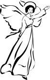 Angel with Gold Star Christian Clipart | Angel Clipart