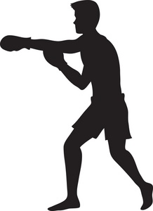 Boxing Clipart Image - Boxer Throwing a Punch