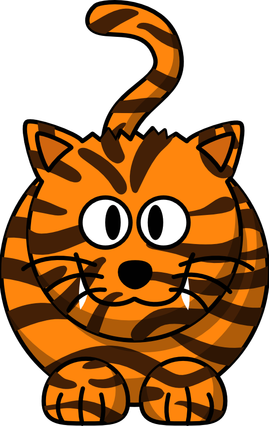 Clip Art: Cartoon Tiger Redonkulous clipartist ...