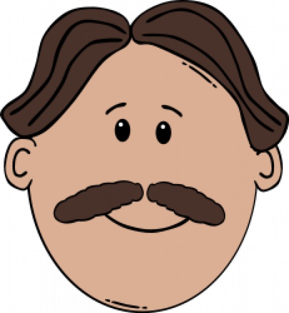 Moustache Man Cartoon Vector | Download free Vector