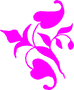 Magenta Flower Corner Vine clip art - vector clip art online ...