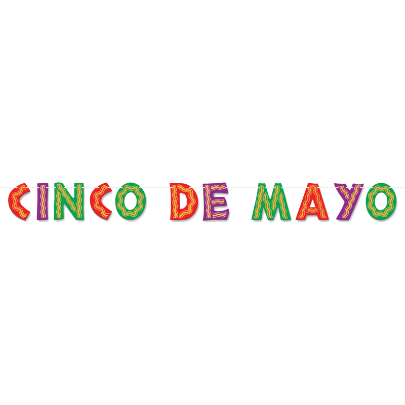 CINCO DE MAYO GLITTERED BANNER-Carlex Online.com