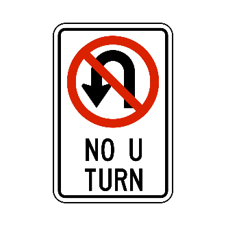 No U Turn Sign (Symbol w/copy) - Epic Signs Online - ClipArt Best ...