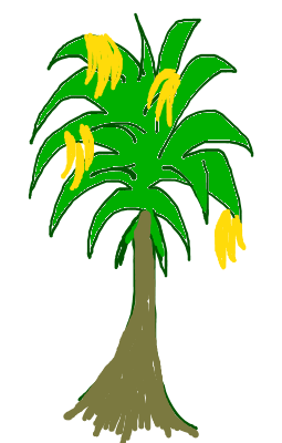 Clipart Of Banana Tree