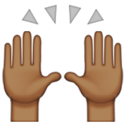 ð???ð?¾ Deeper Brown Person Raising Both Hands in Celebration Emoji ...