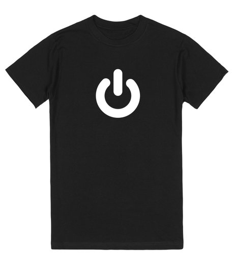 Power Symbol Black Geek Shirt | T-Shirt | SKREENED