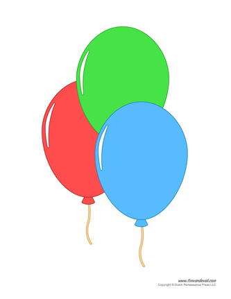 Printable Balloon Template | Birthday Printables