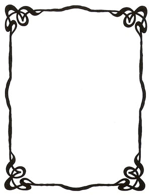 Art nouveau border clipart