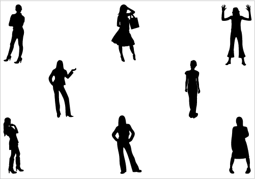 1000+ images about People Silhouette Vector