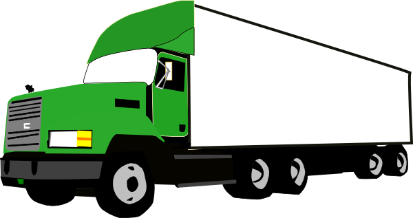 Green dinosaur truck clipart