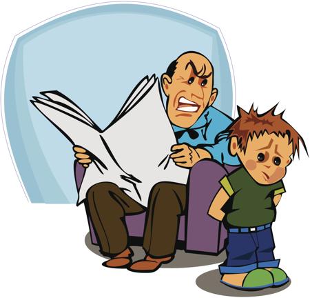 Angry son clipart