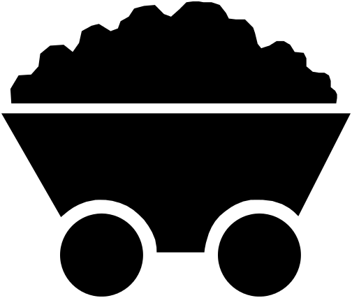 Black and white bag of coal clipart