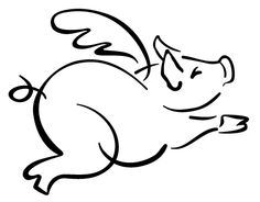 Drawing Flying Pig - ClipArt Best