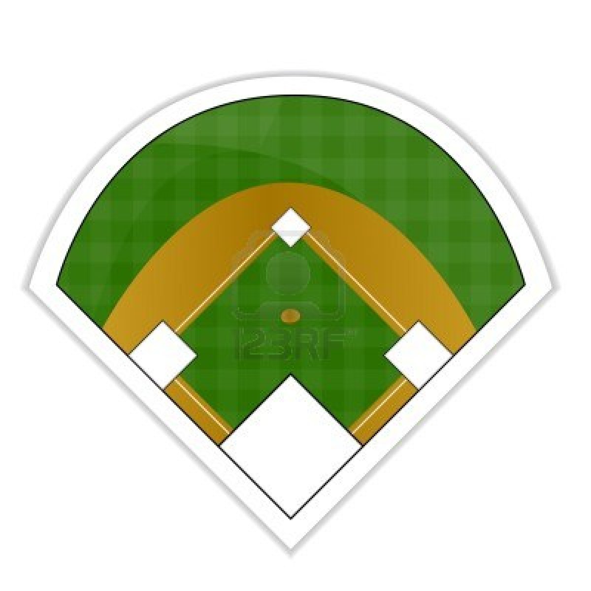 Baseball diamond clipart images