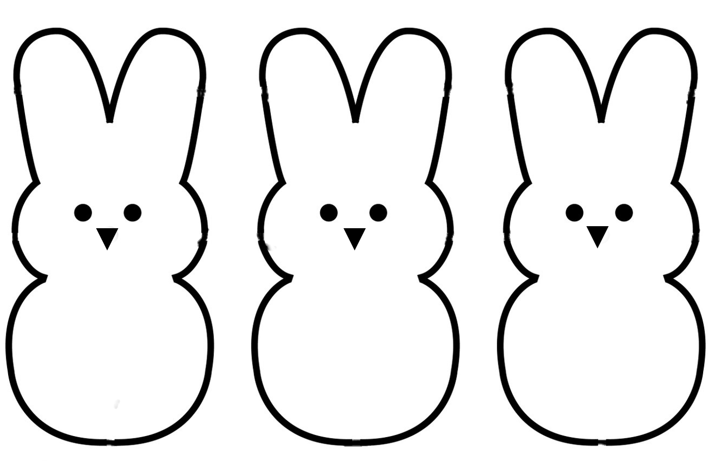 Bunny clipart outline