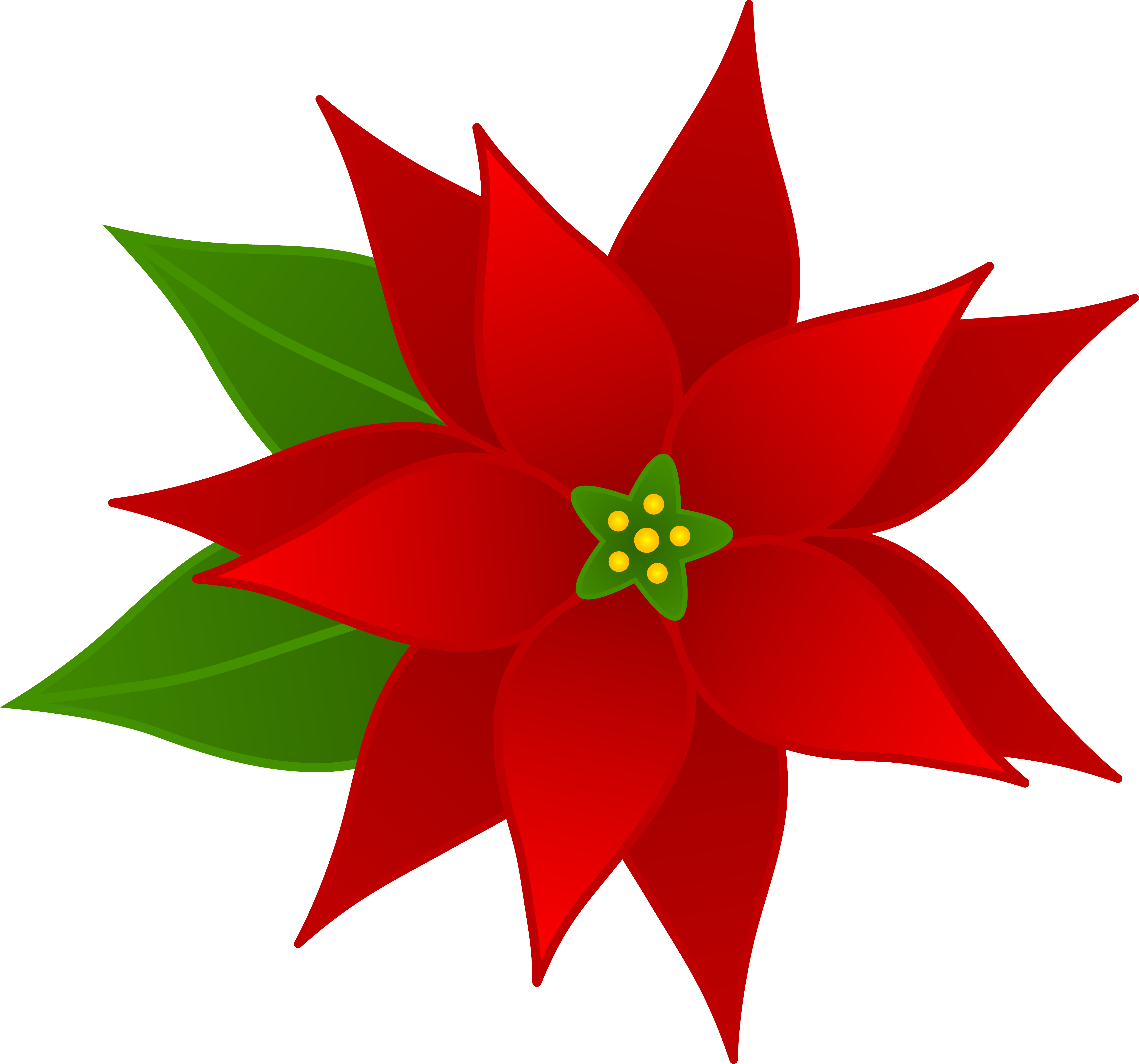 Poinsettia clip art free - ClipartFox