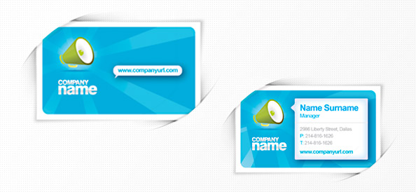 Free Blue Business Card PSD | Cards