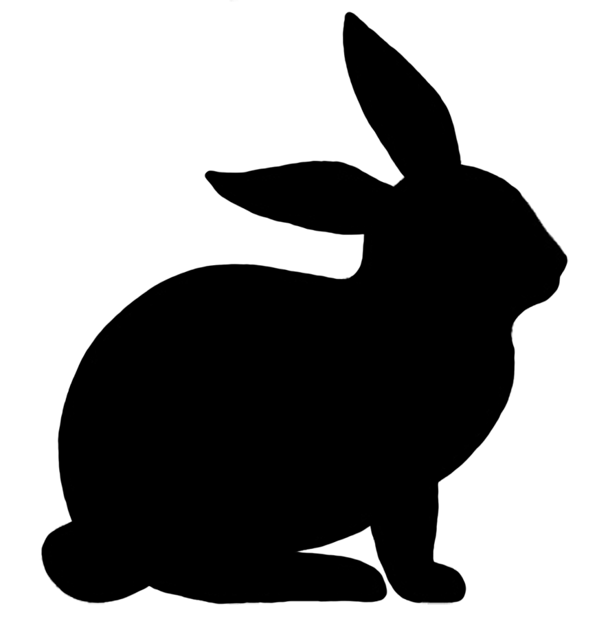 Bunny silhouette clipart