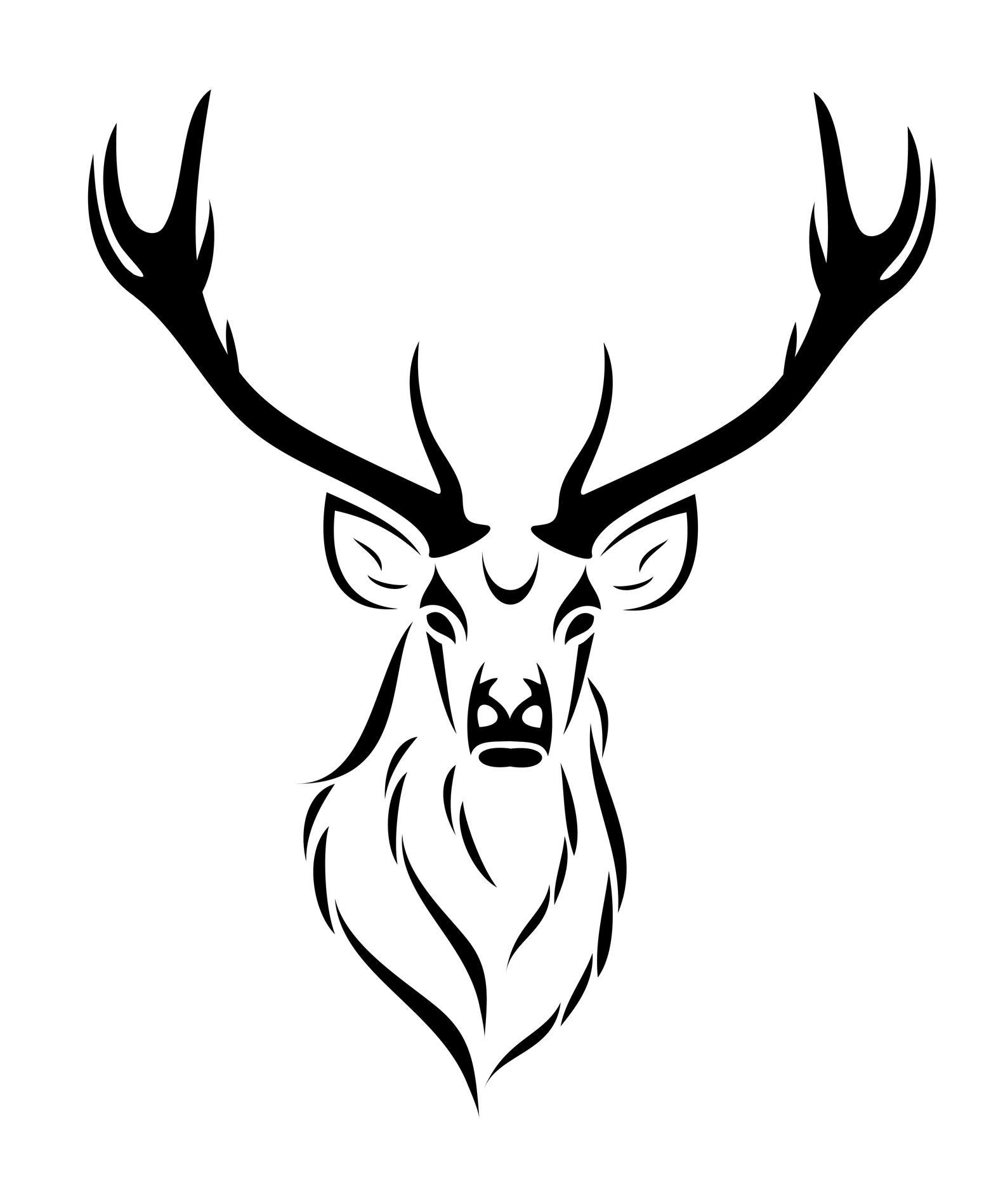 Deer Skull Stencil ClipArt Best