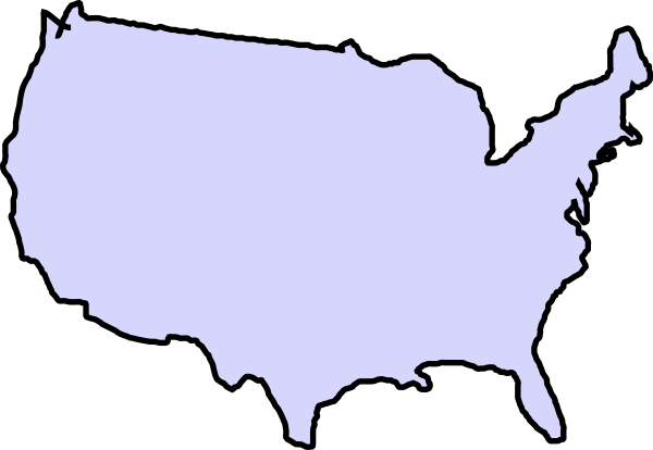 Usa clipart map outline