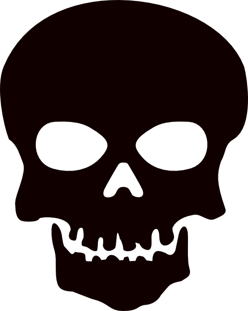 Skull clipart black and white