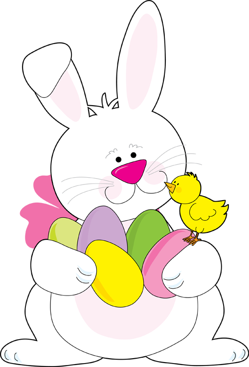 Easter Bunny And Basket Clipart