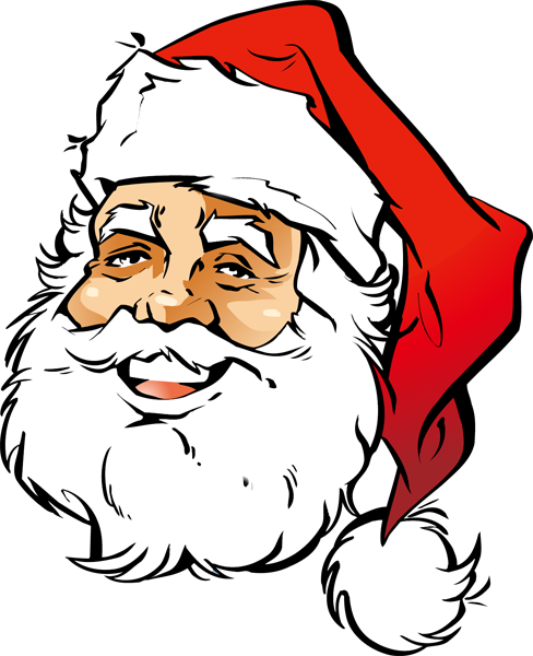 Santa Smiley Face Clipart