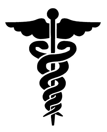 Amazon.com: Caduceus Snake Medical Emblem Decal White Window ...