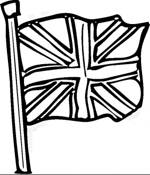 England Flag Clipart Black And White