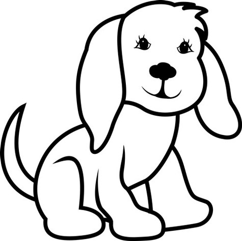 Dog outline clip art