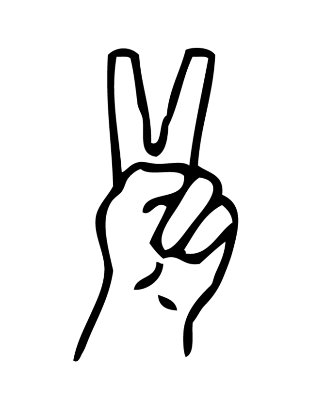 Finger Peace Sign Symbol Clipart - Free to use Clip Art Resource