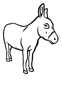 Donkey drawing clipart - Clipartix