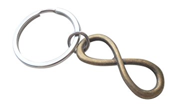 Amazon.com : Bronze Infinity Symbol Keychain - You and Me for ...