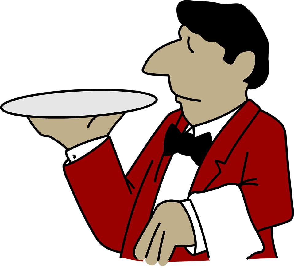 Waiter clipart images