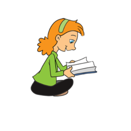 Cartoon Girl Reading | Free Download Clip Art | Free Clip Art | on ...