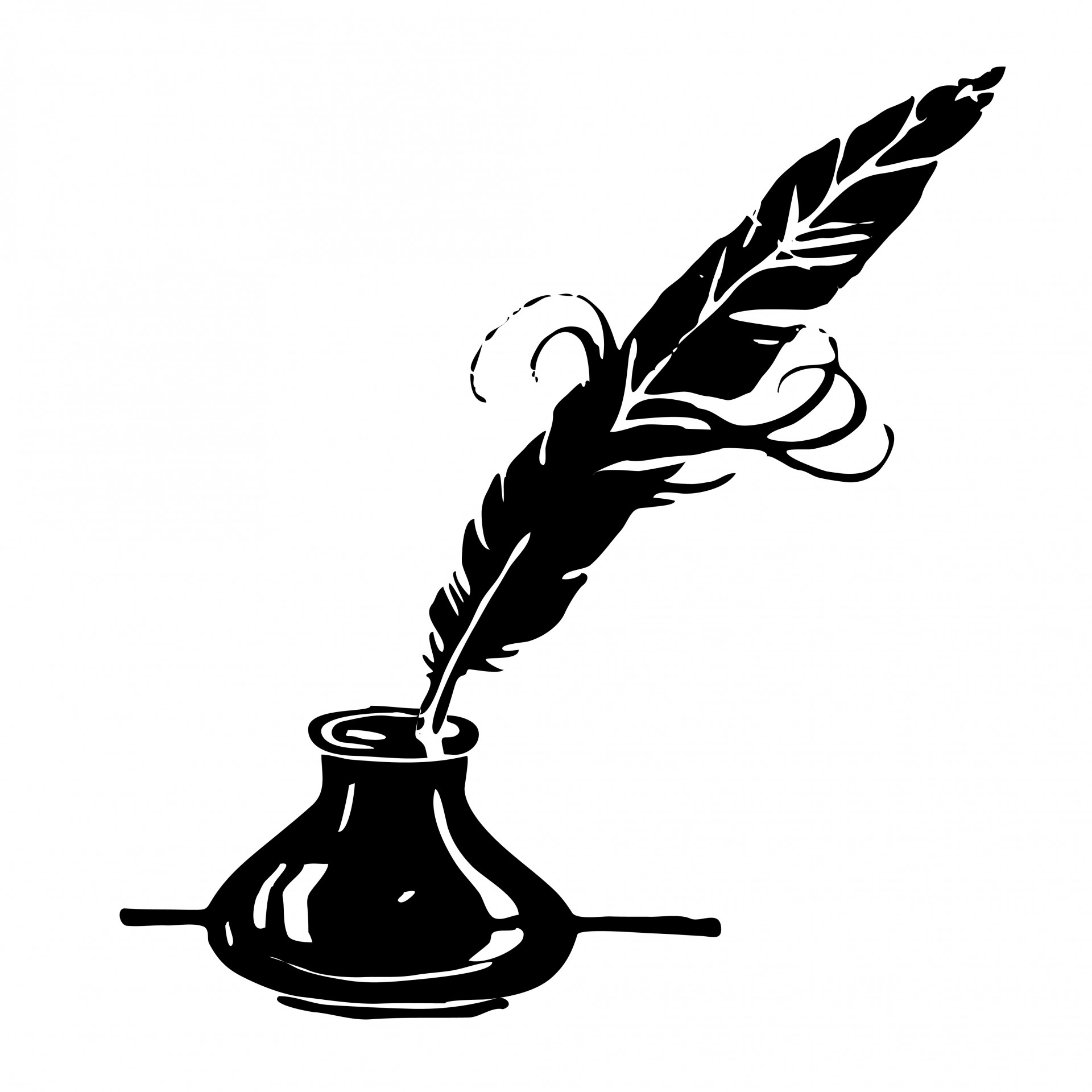 Quill and ink clip art