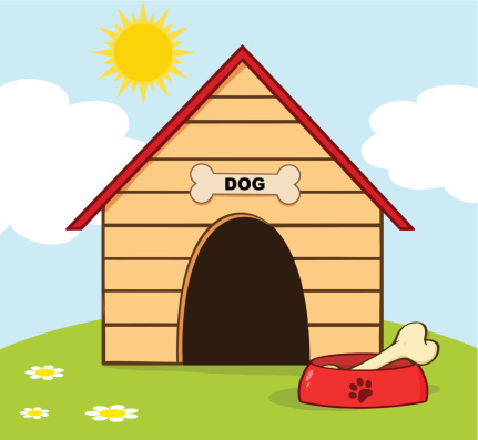 Cartoon Of The Dog House Clip Art, Vector Images & Illustrations ...
