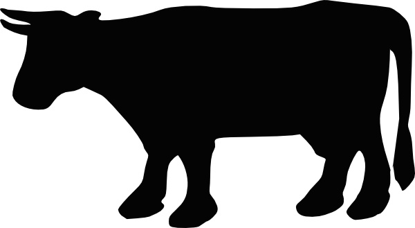 Cow Silhouette clip art Free vector in Open office drawing svg ...