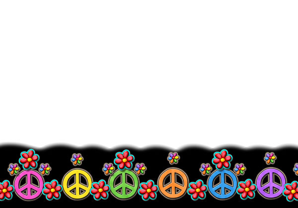 Peace sign border clip art