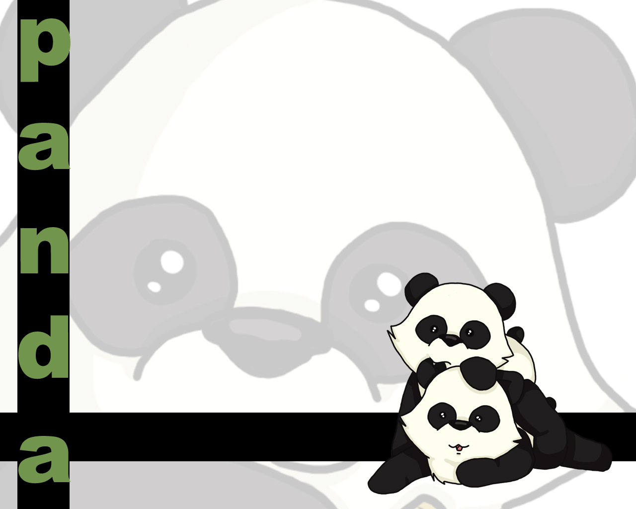 Cute Cartoon Panda Wallpaper