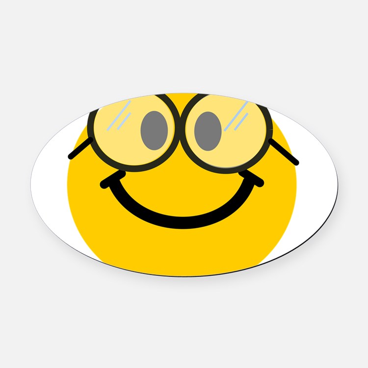 Smiley Face With Glasses Car Magnets, Personalized Smiley Face ...