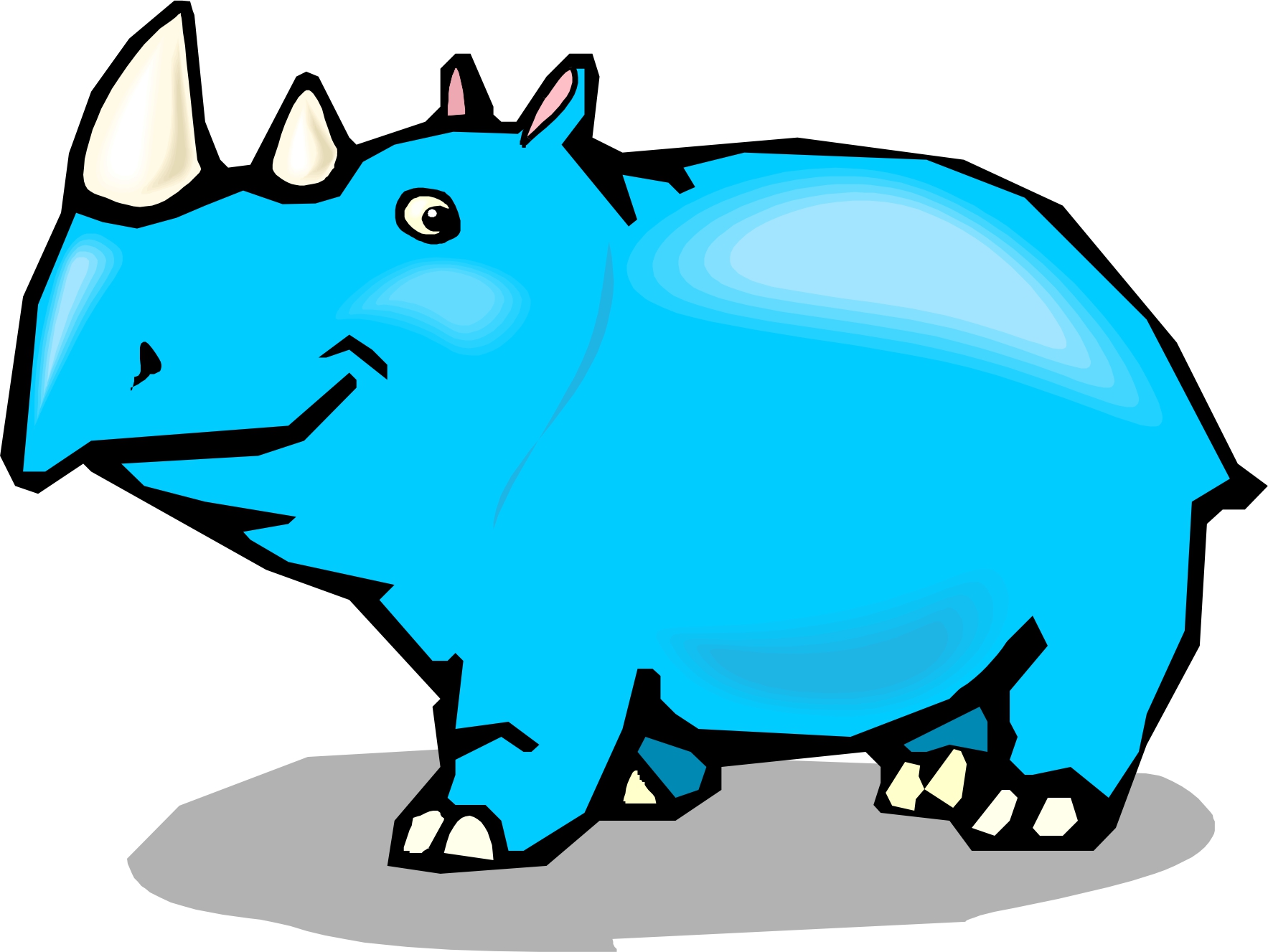 Picture Of Rhino Cartoon - ClipArt Best