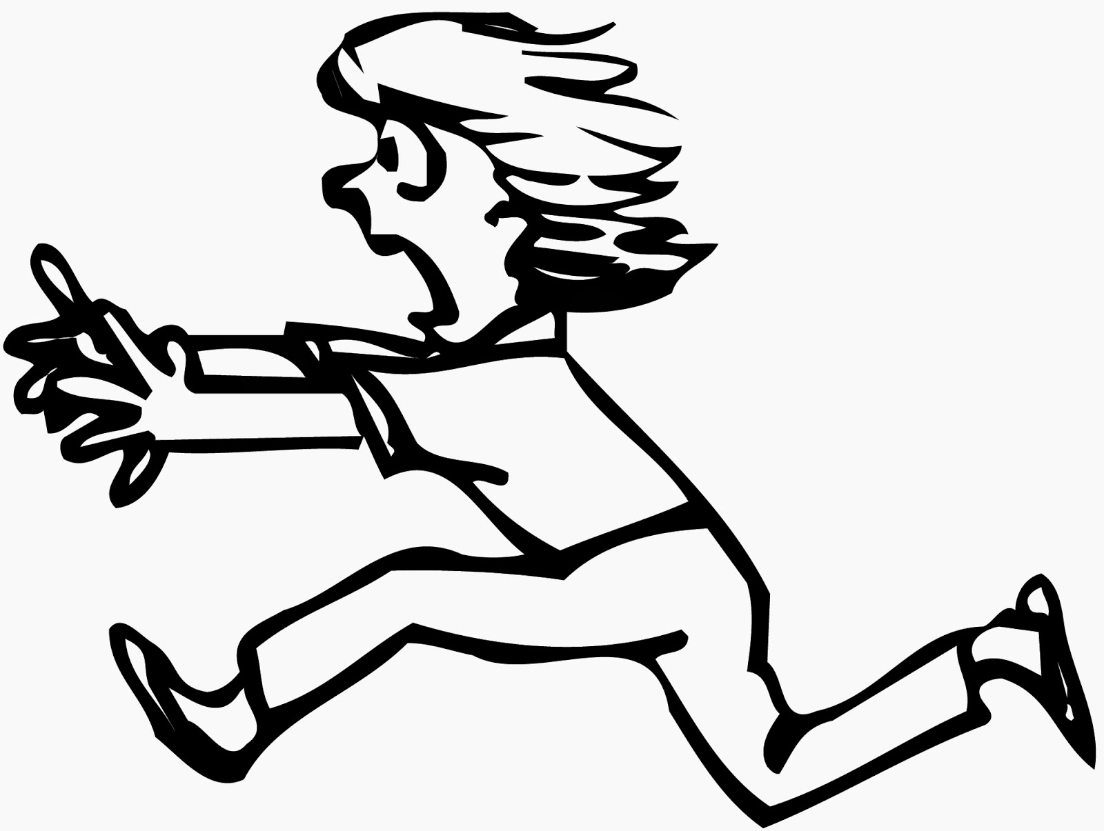 man running fast clipart