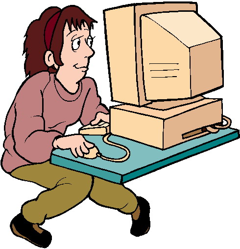 Person On Computer Clipart