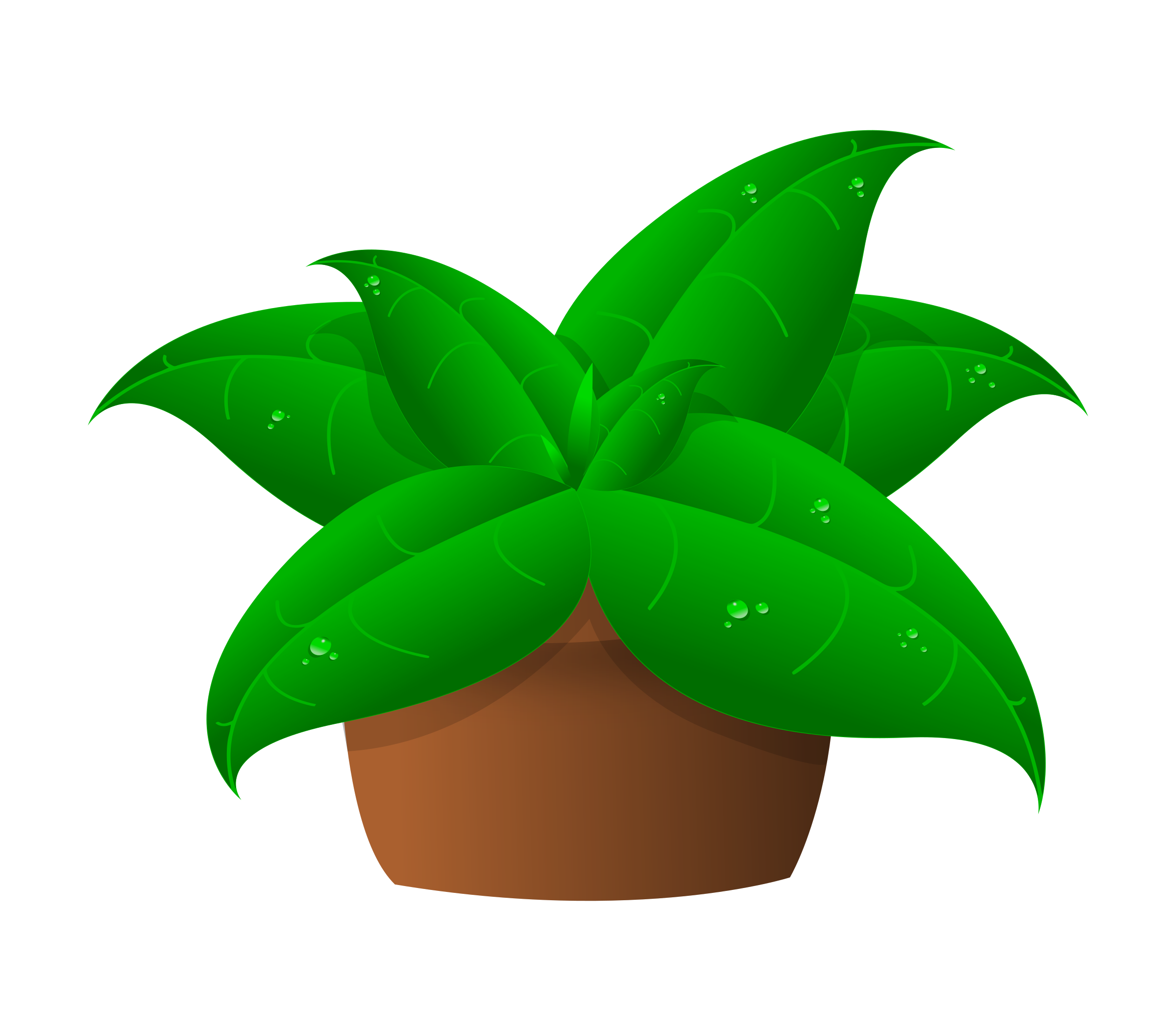 Clipart - plants in pot
