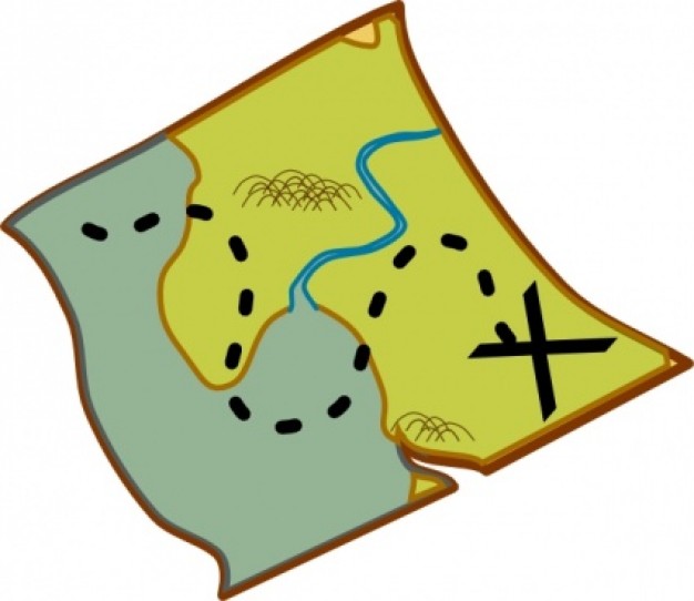 Treasure Map clip art | Download free Vector