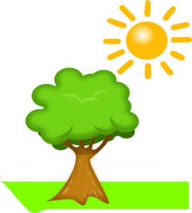 Tree Under Sunlight clip art - vector clip art online, royalty ...